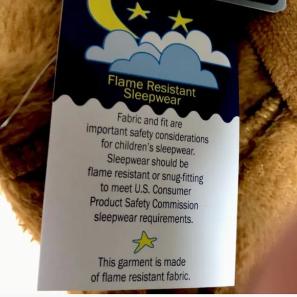 Brown Bear Plush Hooded Robe Large (12-14)  NEW - Picture 5 of 7